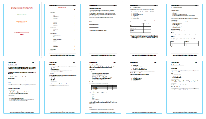 Geschäftsplan-Dokument