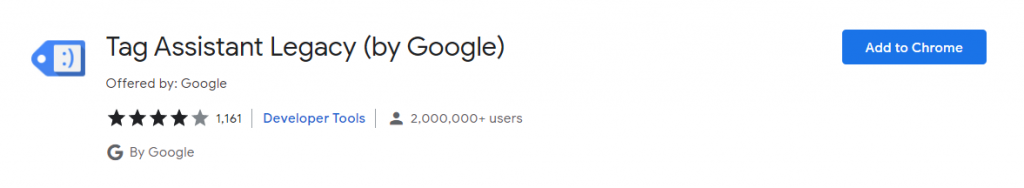 extensión de Chrome Tag Assistant